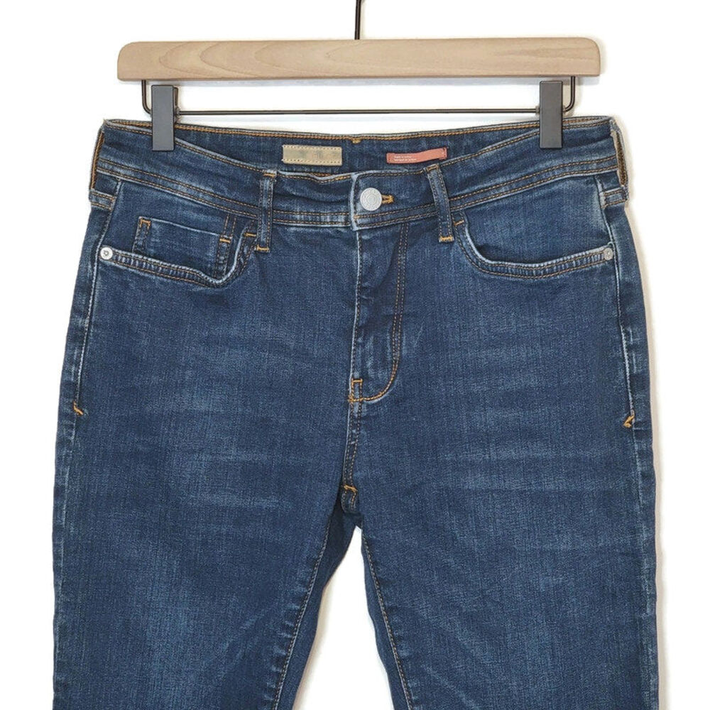 Pilcro Anthropologie Slim Boyfriend Jeans Mid Rise Straight Blue Denim Causal 27 - Picture 3 of 16